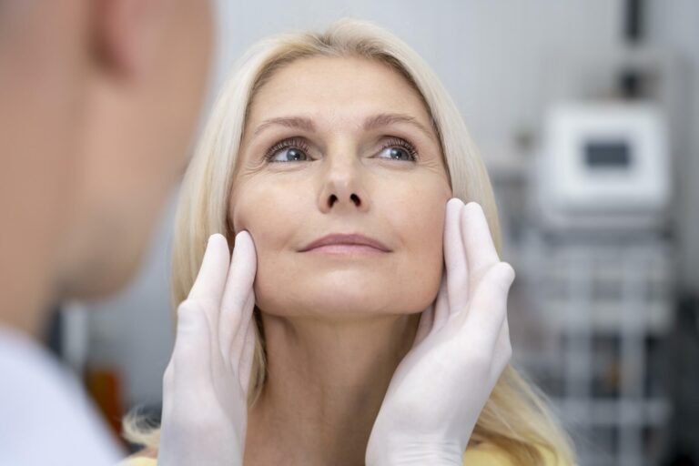 Mujer en consulta para Mentoplastia y Lifting Facial
